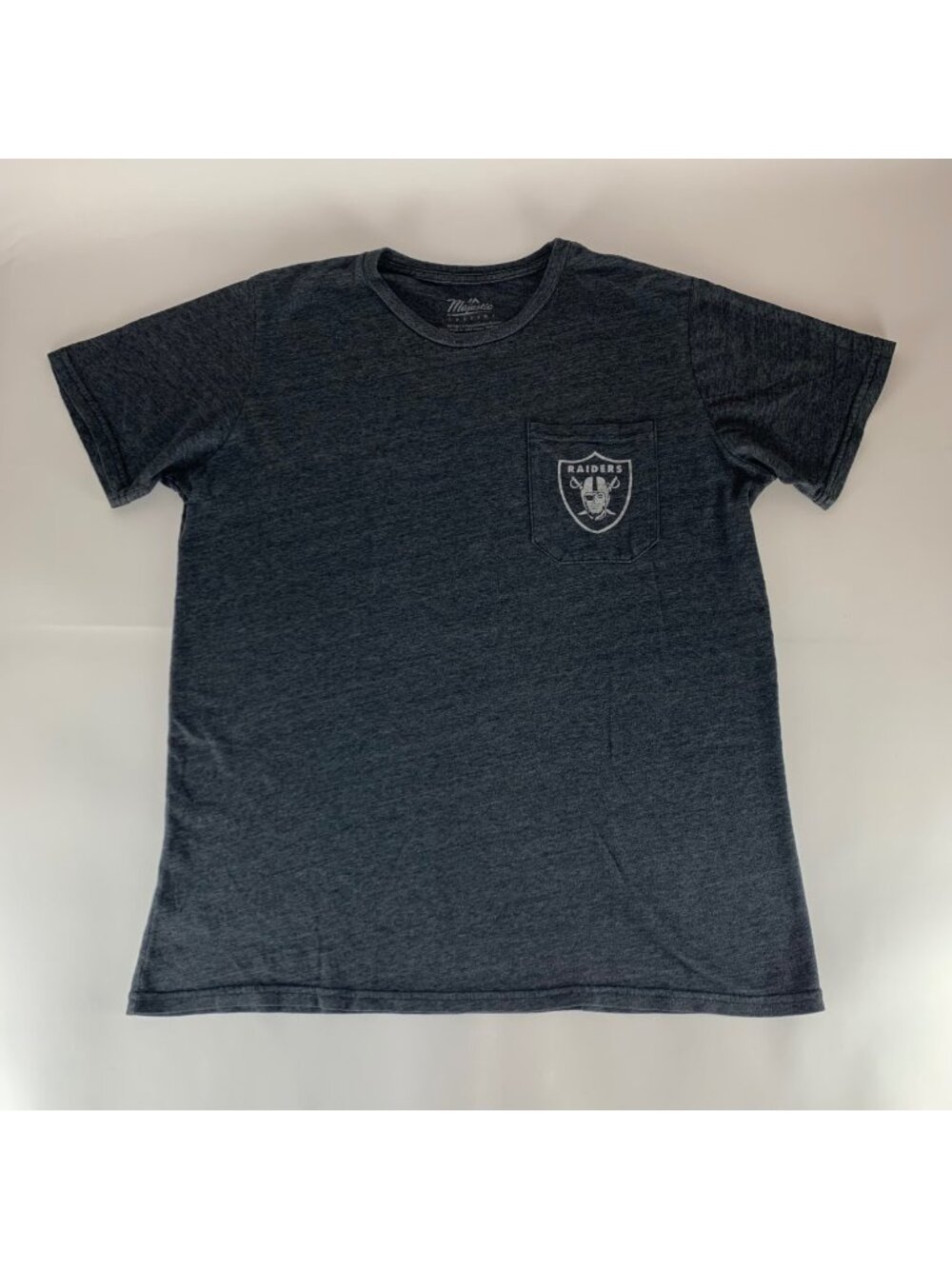 Las Vegas Raiders NFL Black Majestic Threads Short Sleeve Crewneck Shirt Mens XL